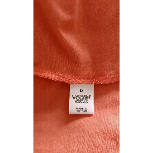 Zenana Premium Maxi Sundress Size 1X Orange Adjustable Straps V Neck Pockets - Picture 6 of 6